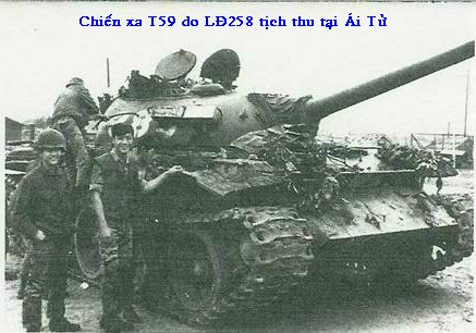 Chiến Xa T54 do LĐ-258 tịch thu vào ngày 9/4/72 tại Ái Tử